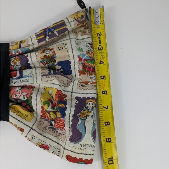 Day of Dead Bow Clutch Handmade Dia de los Muertes Purse Calacas Postage Stamp - Picture 11 of 12